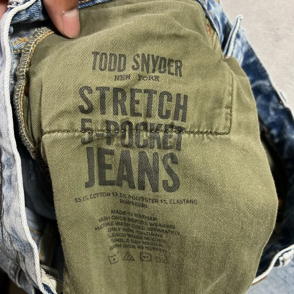 Todd Snyder Jeans Mens 29x32 Blue Wash Slim Fit Stretch 5 Pocket Pants